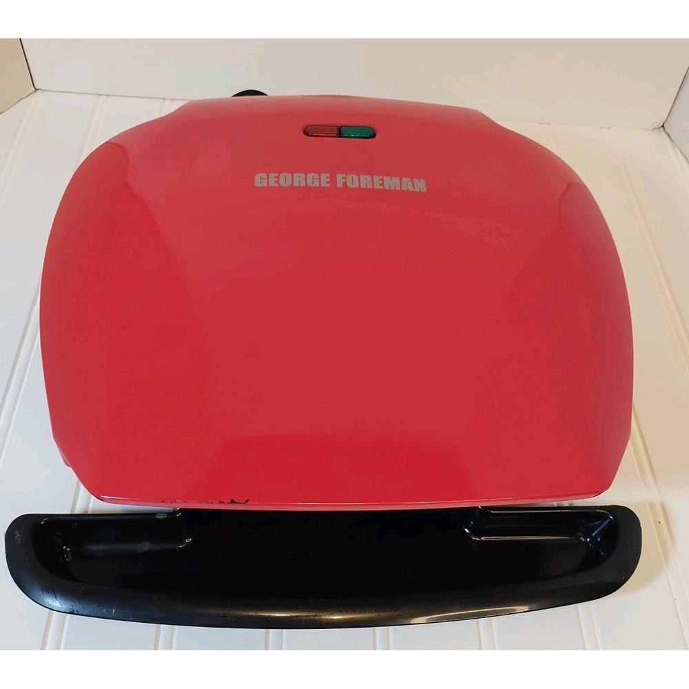 George Foreman Red 5-serving Classic Plate Grill Panini Press  gr2080r Tested